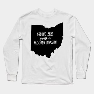 Funny Ground Zero Zombie Raccoon Ohio Invasion T-Shirt Tees Long Sleeve T-Shirt